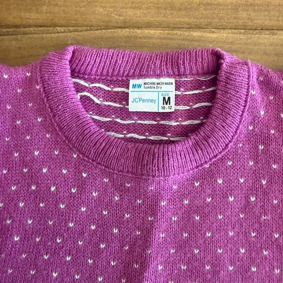 Vintage JCPenney Purple Teddy Bear Sweater Vest Girls' M (10-12) - Picture 13 of 13